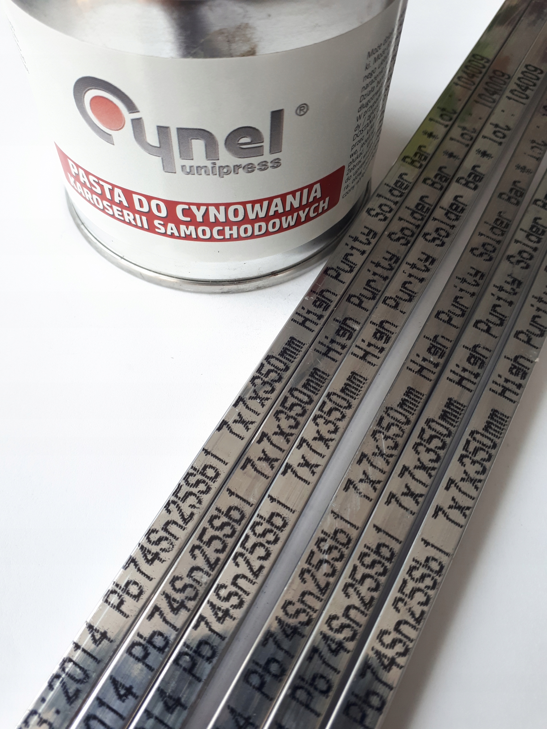 Komplet do naprawy karoserii PASTA 250g CYNA 6szt