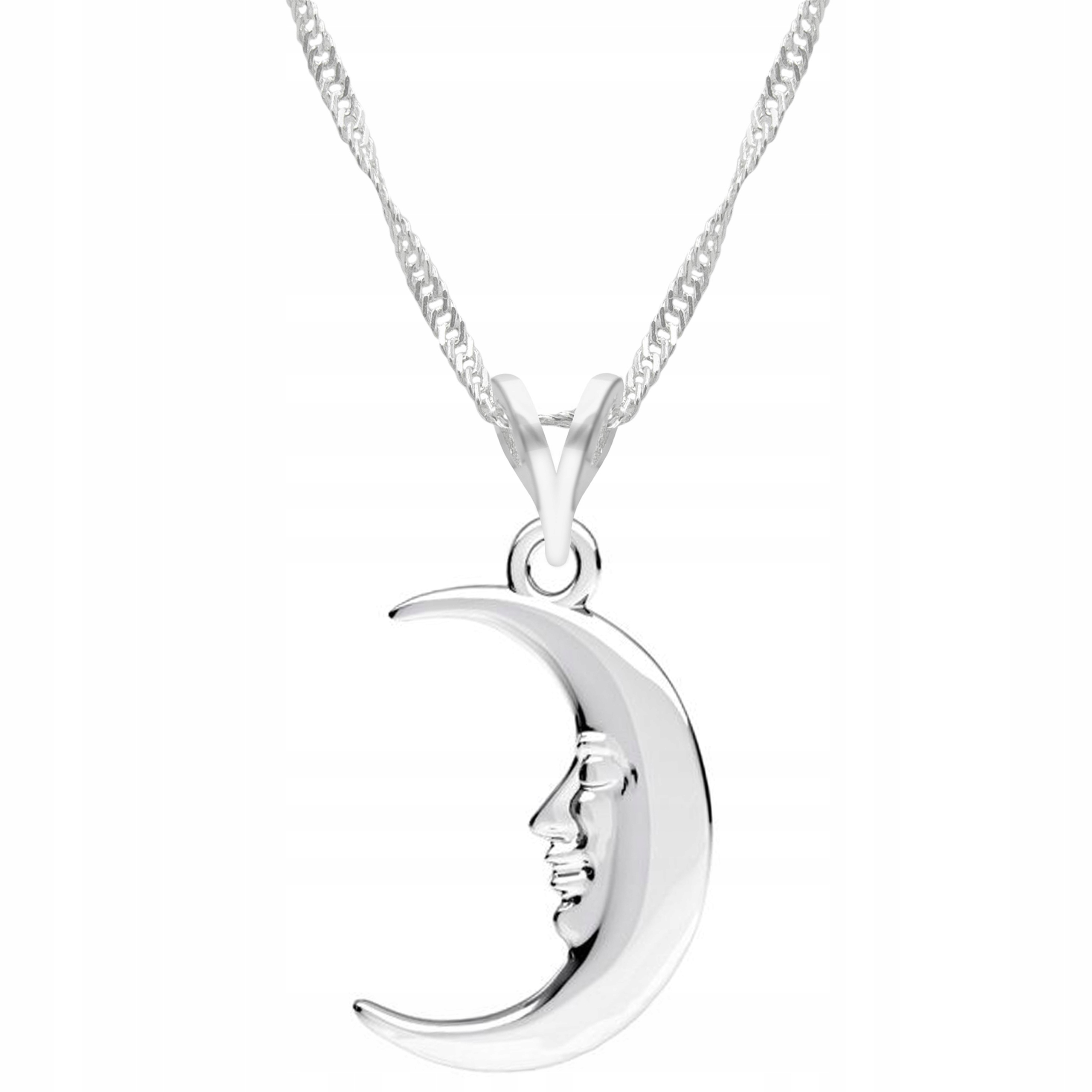 Stříbrný řetízek náhrdelník 925 Měsíc Moon