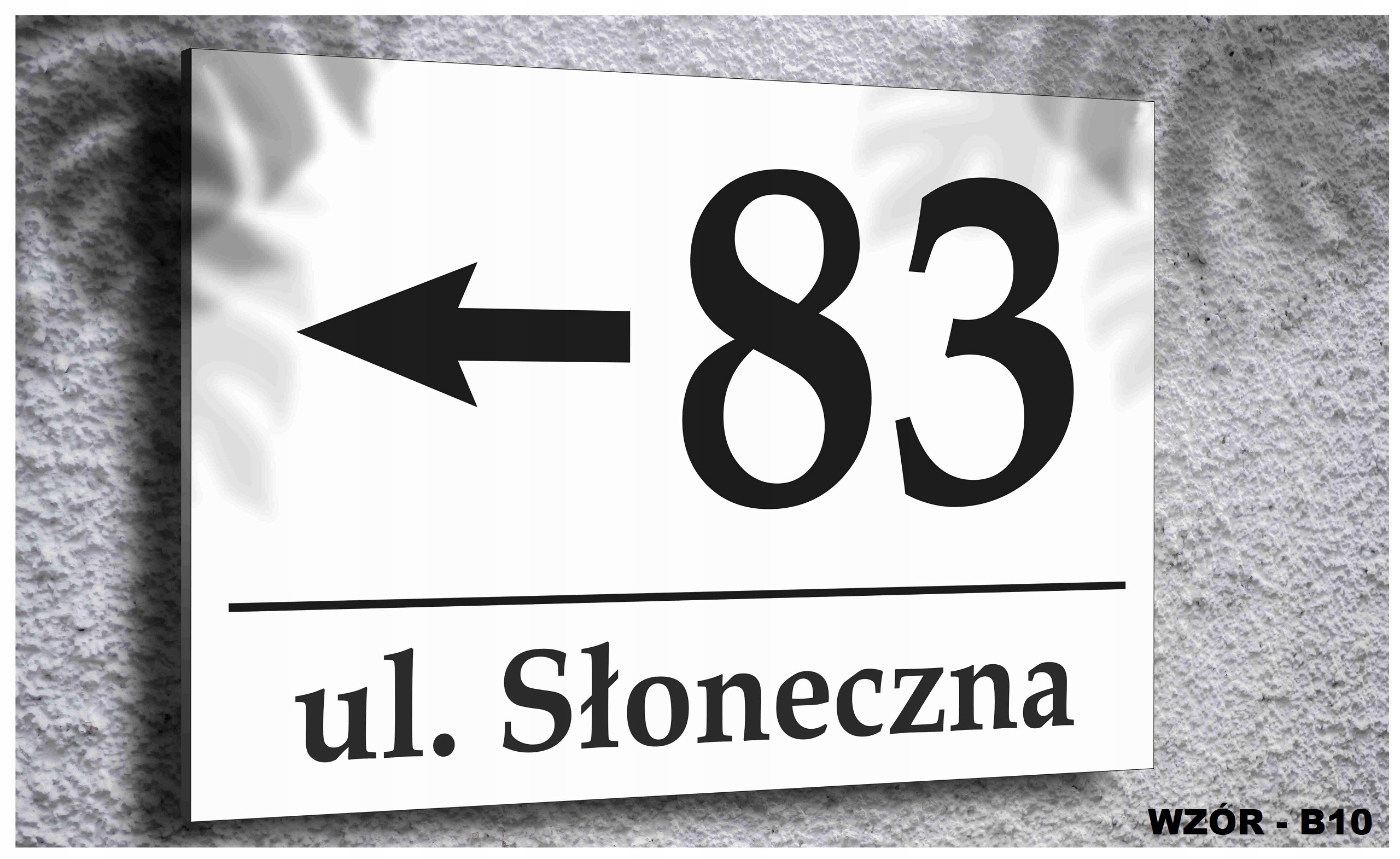 Tabliczka Tablica ADRESOWA ALUMINIUM Nr DOMU 20x30