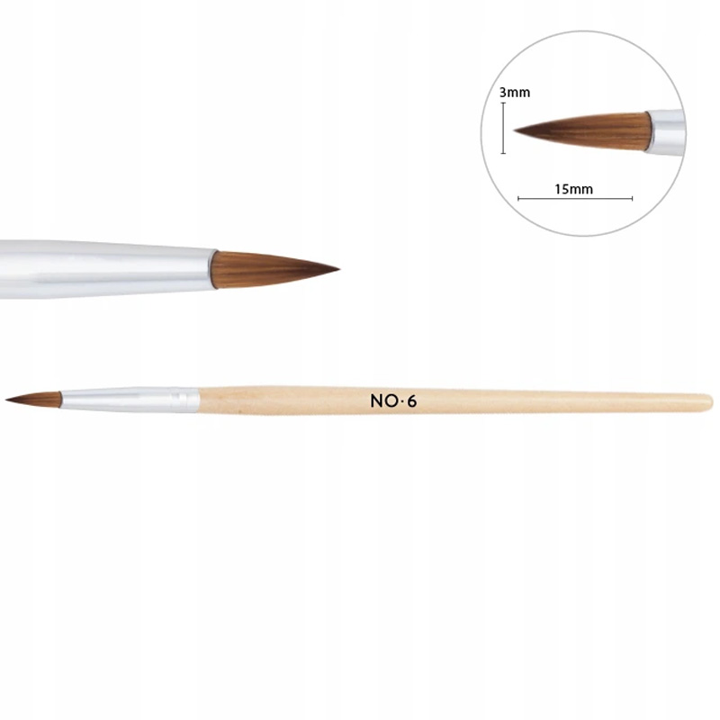 PĘDZEL PĘDZELEK DO AKRYLU KOCI JĘZYK WYBIERZ Rodzaj pojedynczy pędzelek