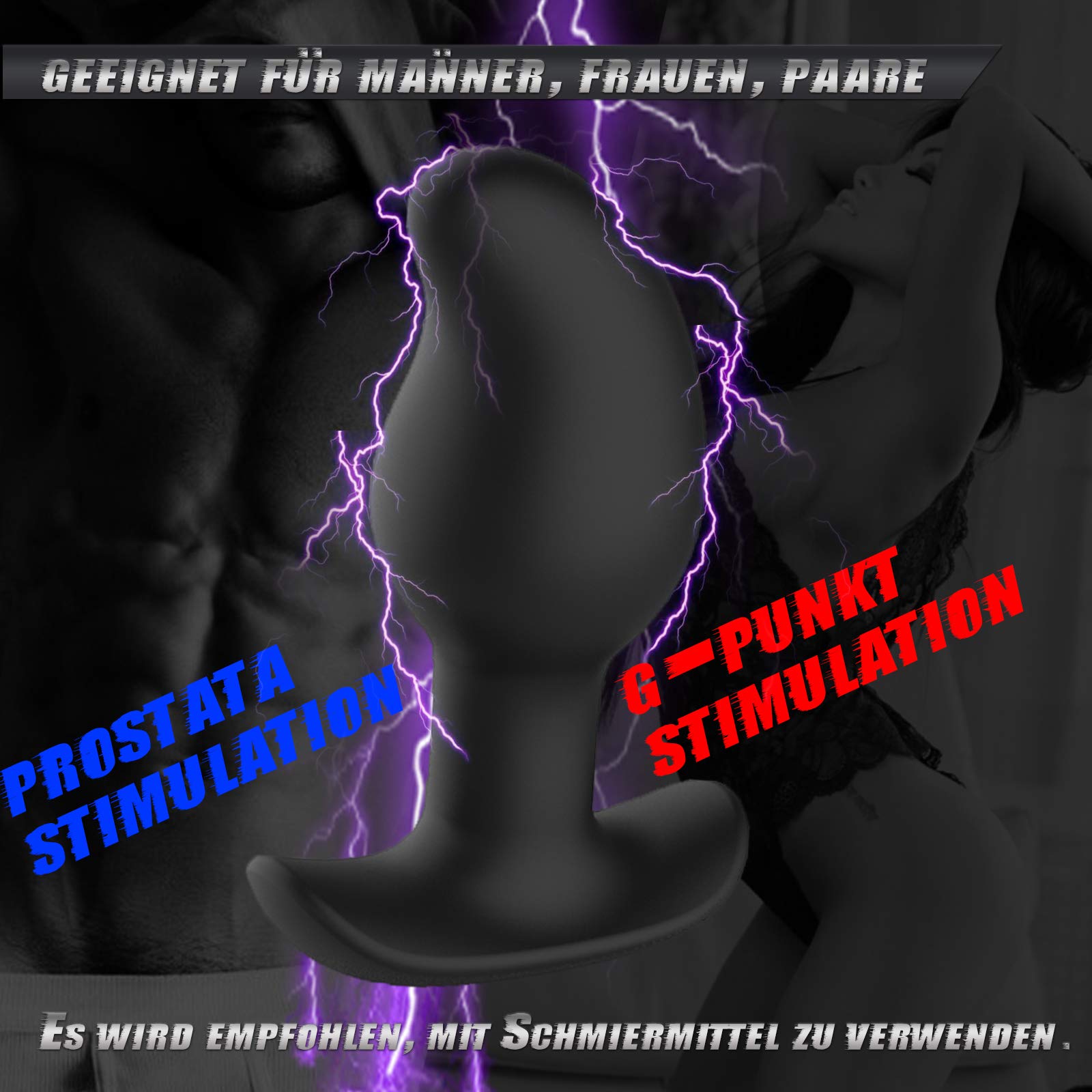 ELEKTROSHOCK Wibrator Prostaty Dla Mężczyzn 8 Trybów Silikonowy Analplug — miniatura 7