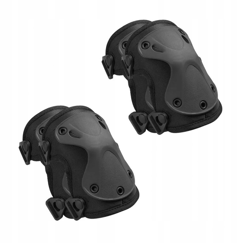 Micro Zestawy ochraniaczy na łokcie i kolana Czarne S 3-7lat