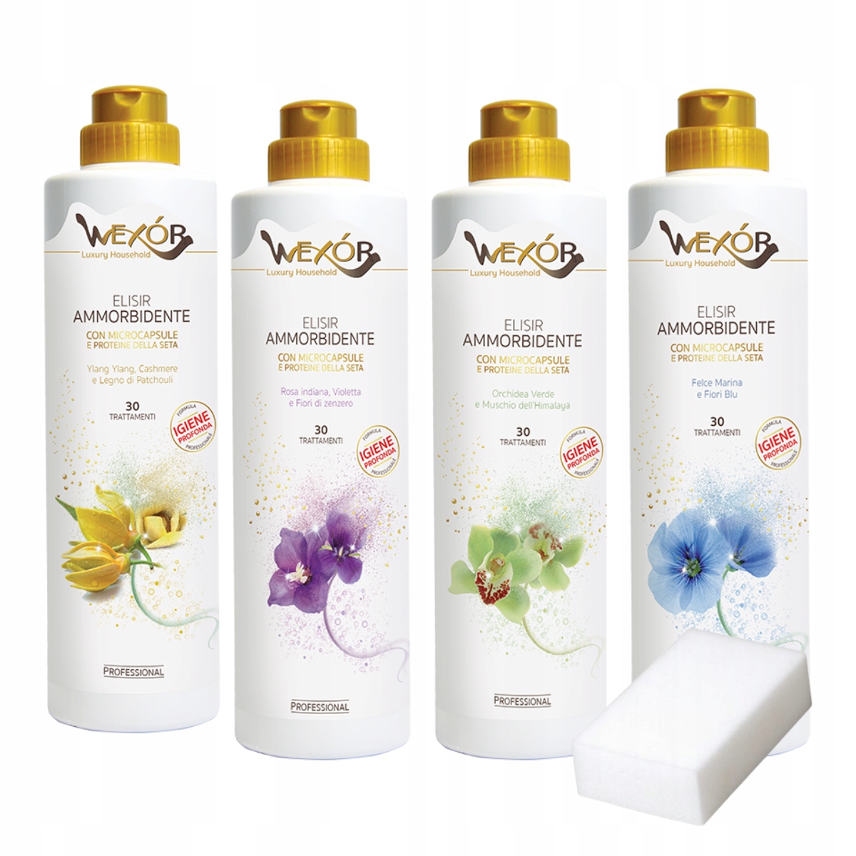 Levně tekutá aviváž Wexor Elixir 4 x 750ml houbička