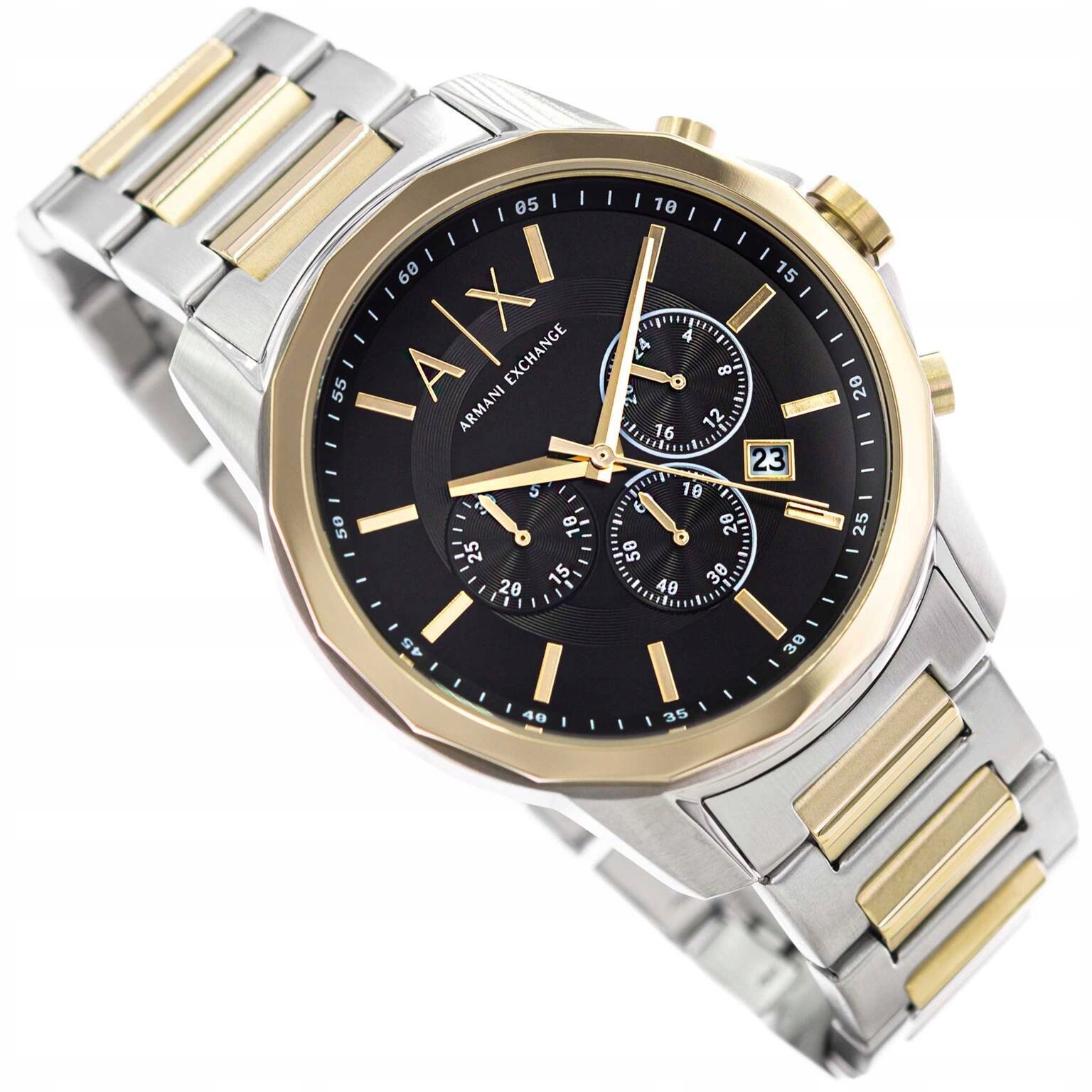 Pánské Hodinky Armani Exchange AX7148SET Banks Stříbrno-zlaté Náramek