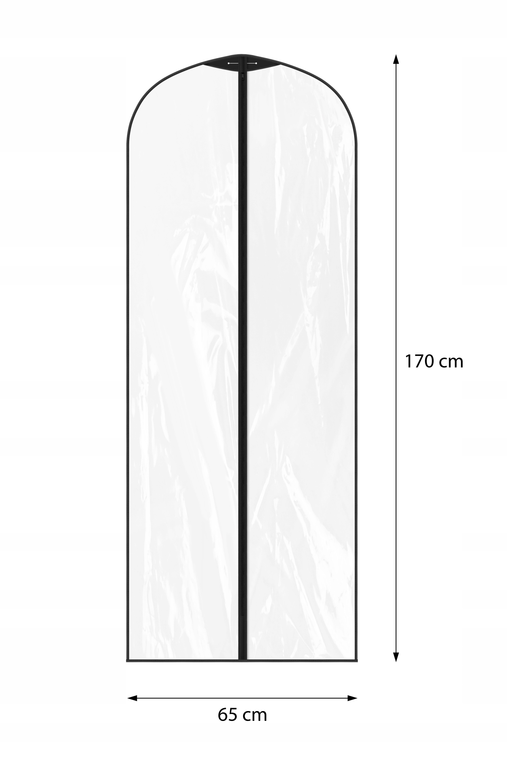 POKROWCE NA ODZIEŻ, TOGA, SUTANNA, HABIT - PRZEZROCZYSTY 65x170 ( TF170C ) Marka inna