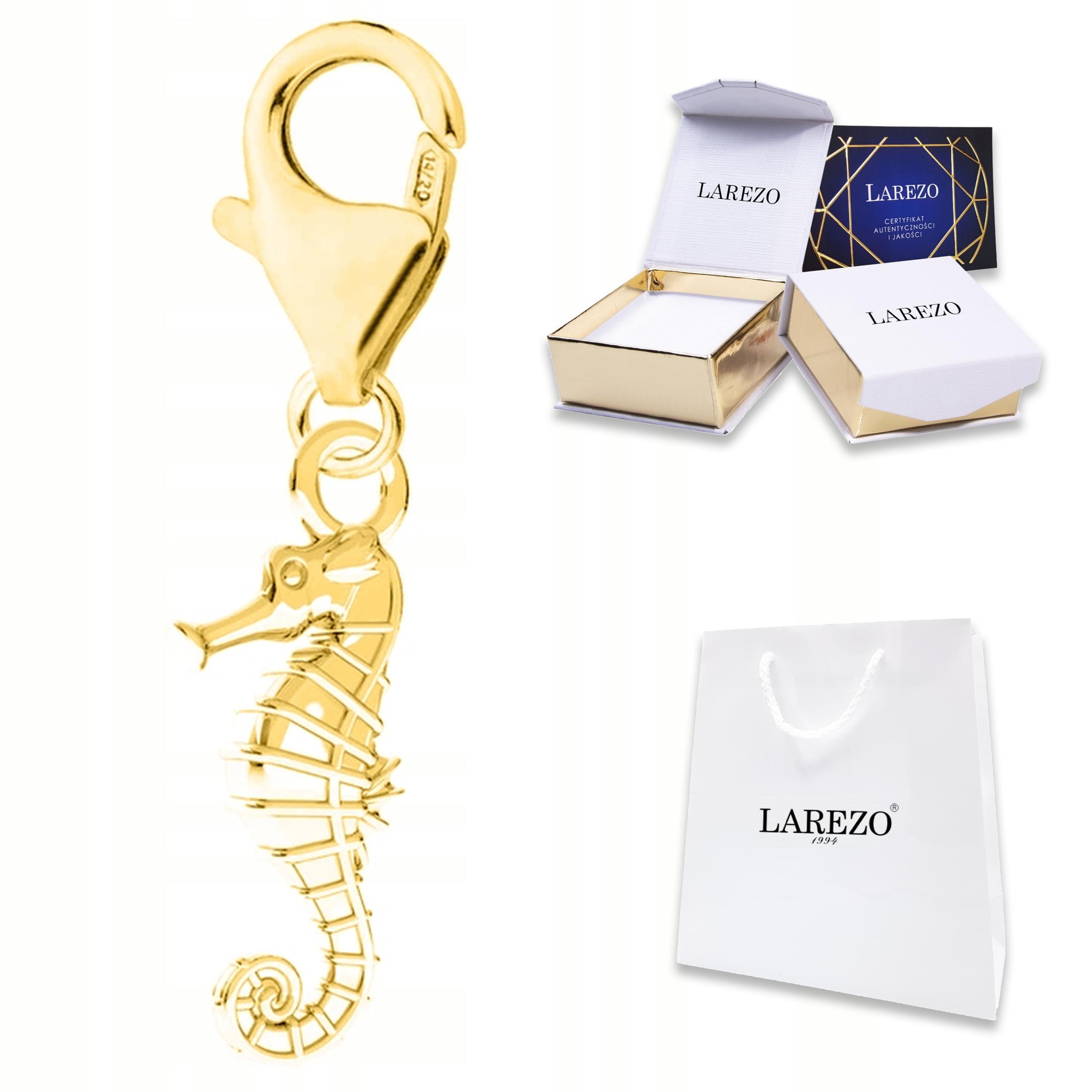 Zlatý závěsný přívěsek s mořským koníkem Rybka Zvíře Moře Stříbro 925