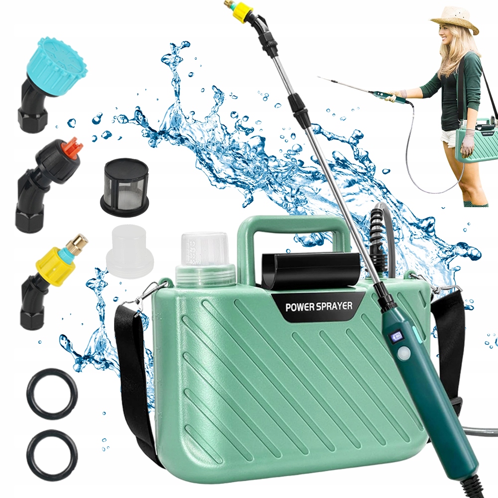 Opryskiwacz Ciśnieniowy Akumulatorowy Elektryczny Ręczny Ogrodowy Nastawny