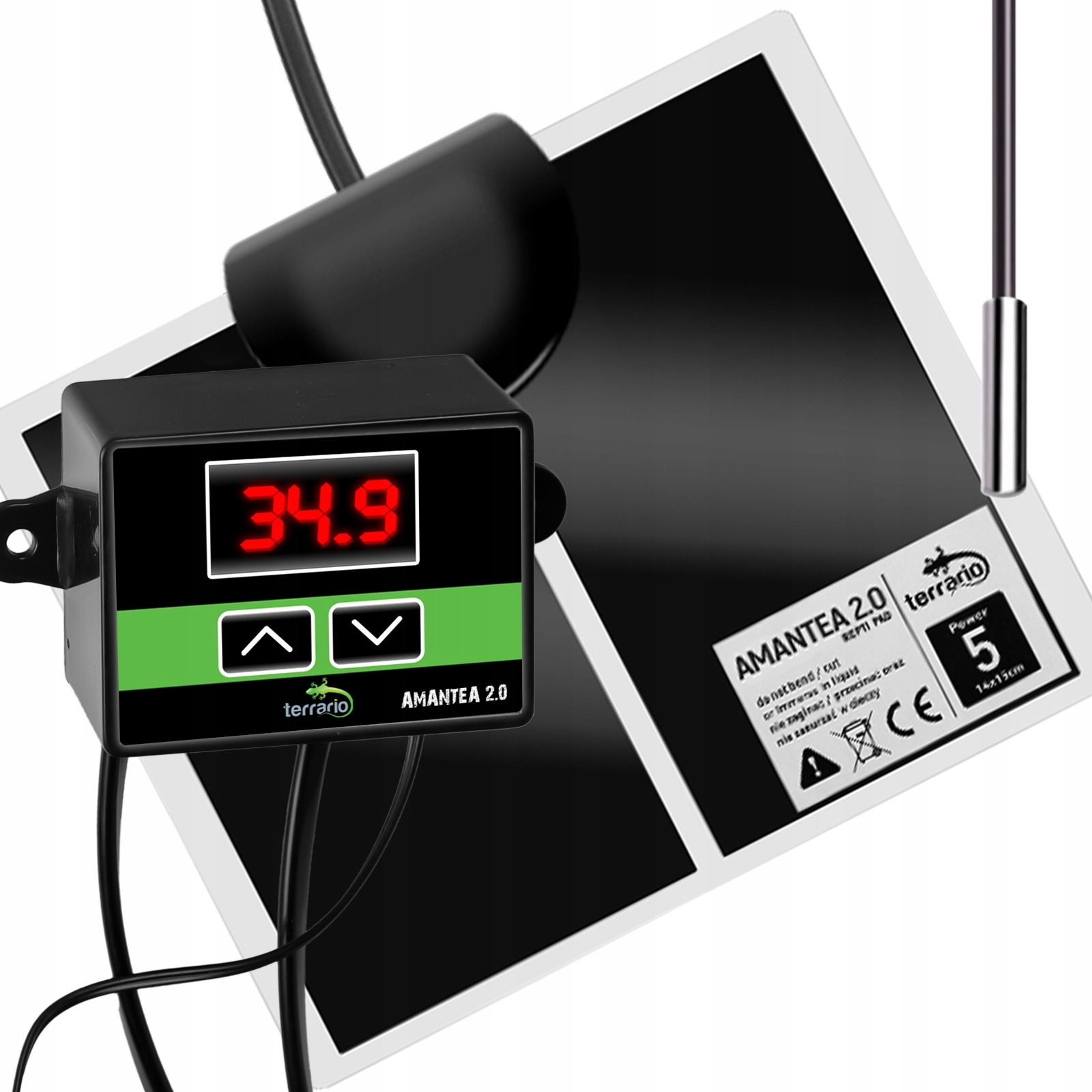 Vyhřívací Podložka Do Terária Termostat Sonda Topení Pro Plazy 5W