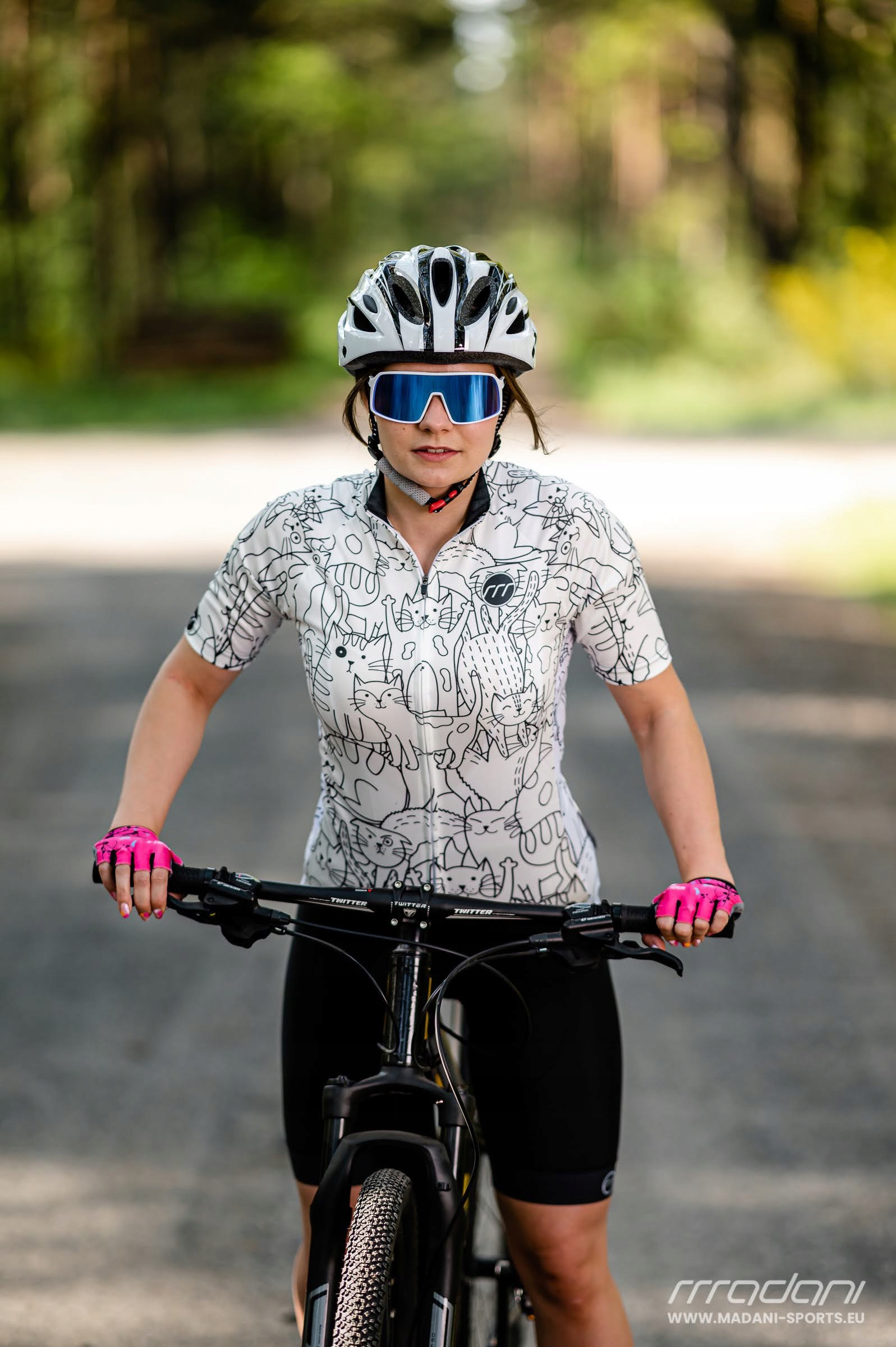 Madani koszulka rowerowa damska CATS XXL Materiał dominujący poliester