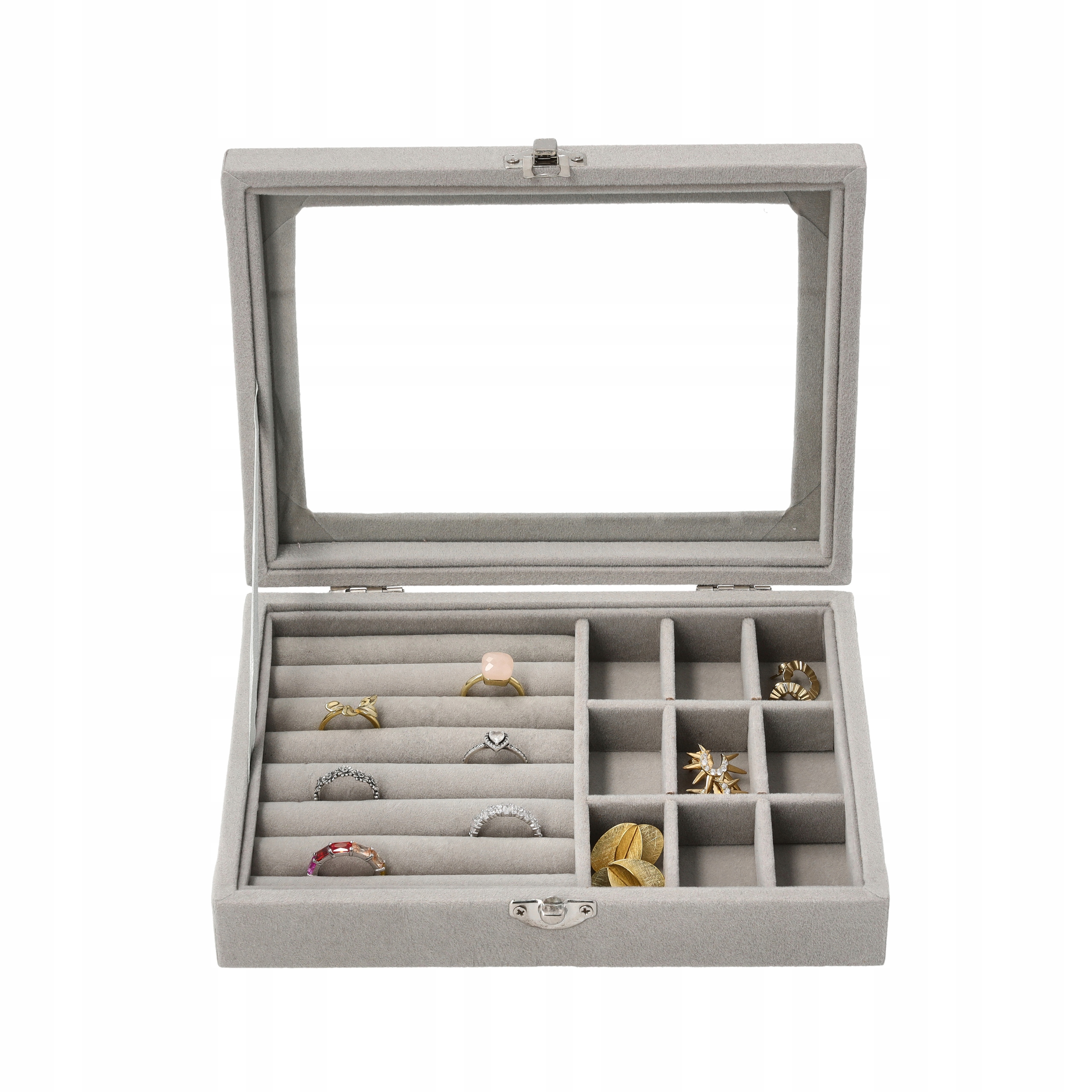 SZKATUŁKA ETUI PUDEŁKO ORGANIZER NA BIŻUTERIĘ KOLCZYKI PIERŚCIONKI B6 Model ORGANIZER NA BIŻUTERIĘ