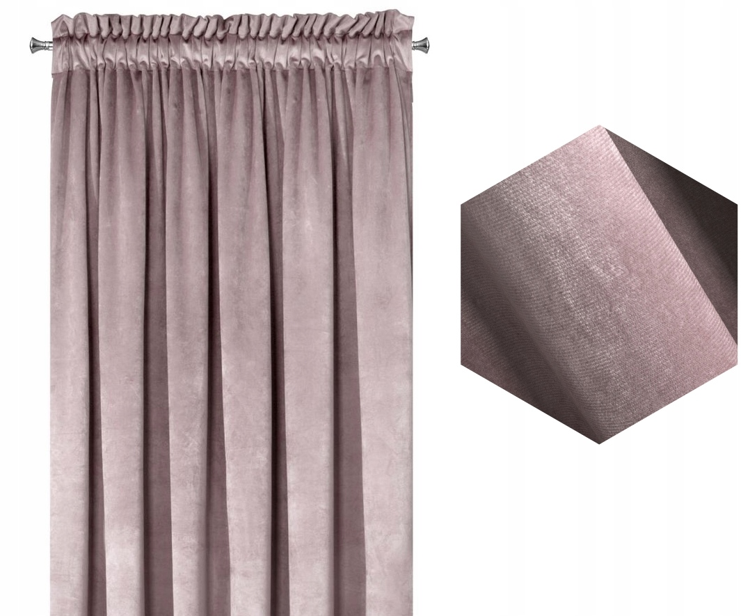 GOTOWE ZASŁONY WELUROWE VELVET 140x270 NA TAŚMIE