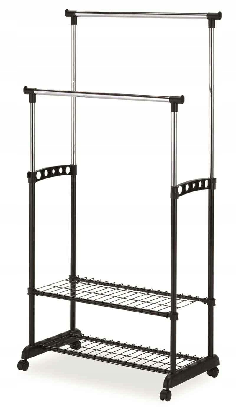 Stojanový věšák Nova II Bis černý/chromový do předsíně Sig