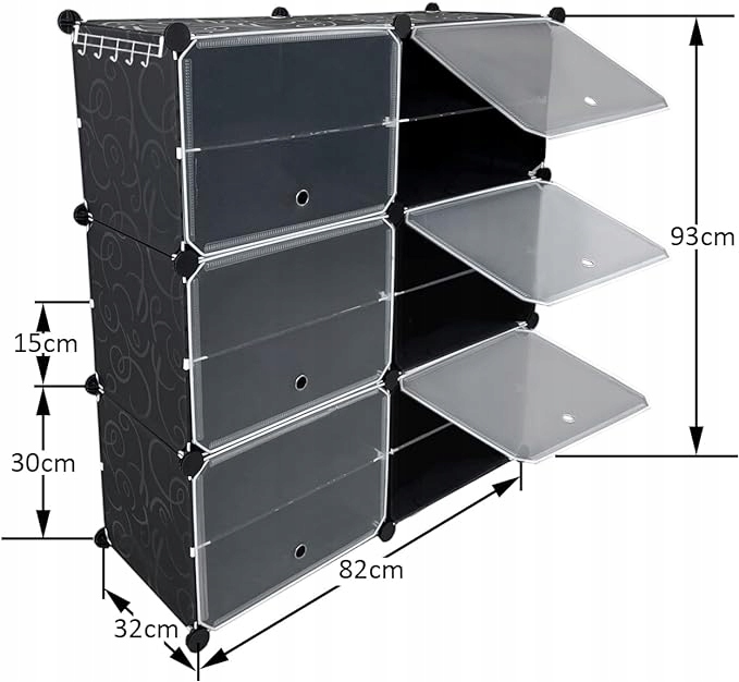MODUŁOWA SZAFA SZAFKA REGAŁ STOJAK NA BUTY OBUWIE UBRANIA GARDEROBA RG2 Marka KORBI