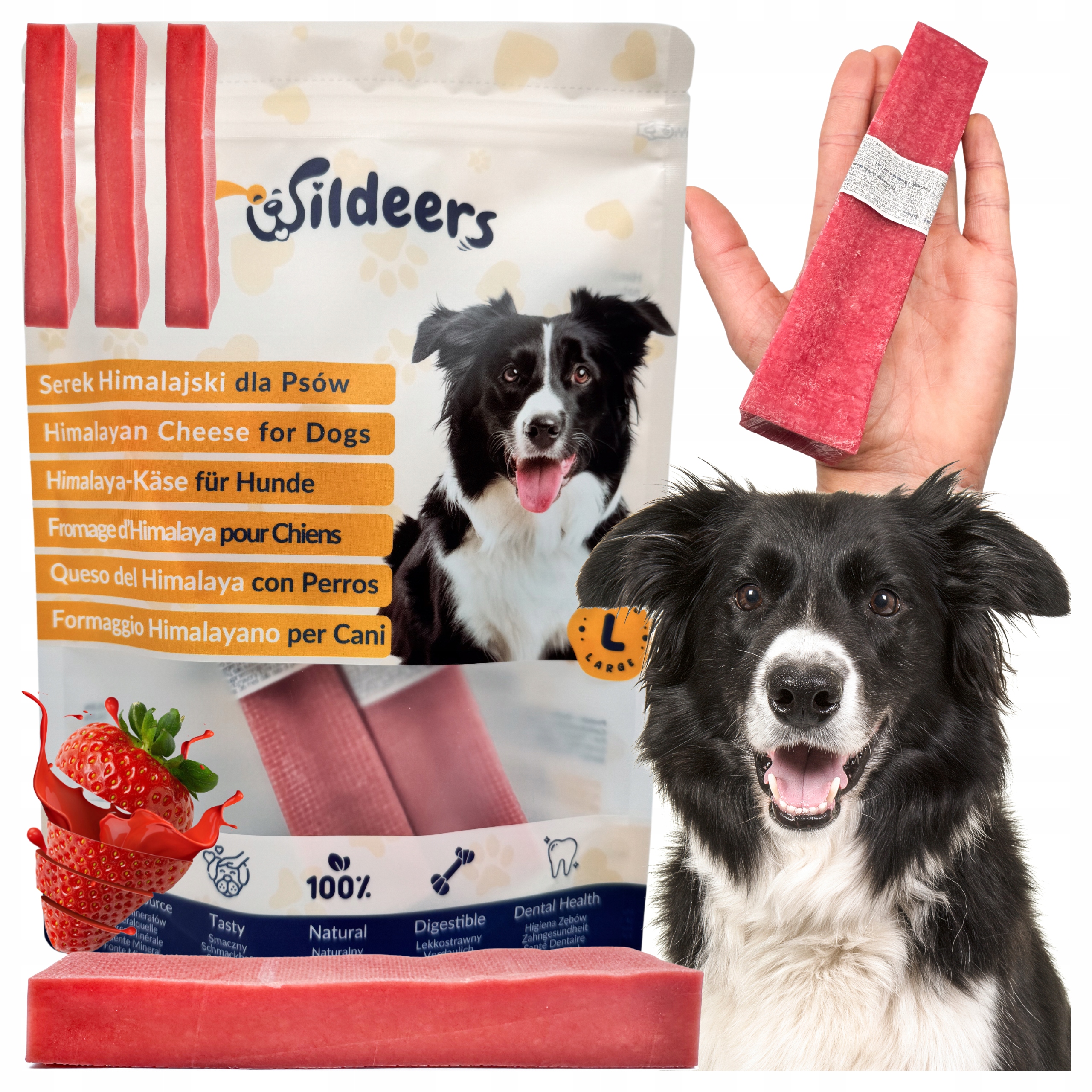 Levně Přírodní kousátko pro psa Himalájský sýr 3 ks L plné vitamínů a minerálů