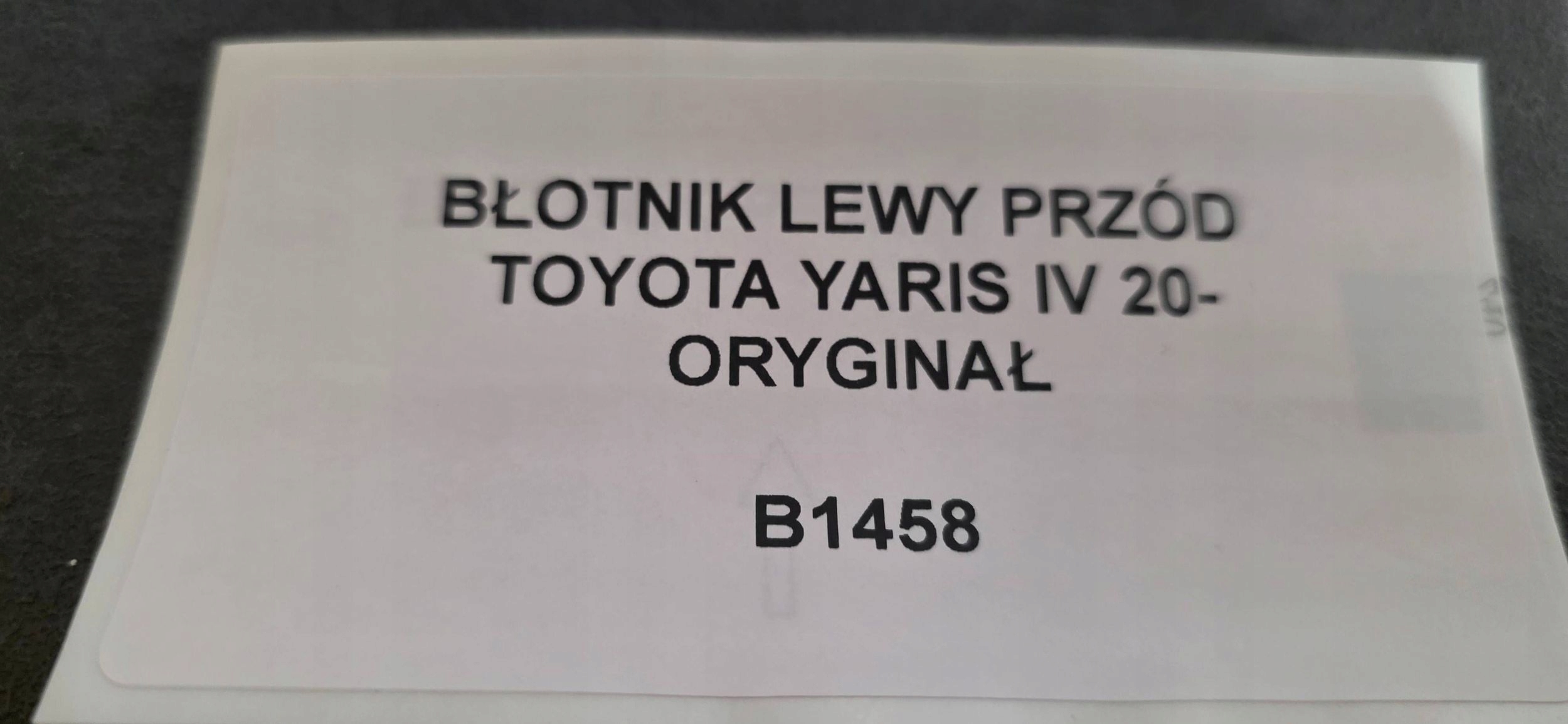 fender left front TOYOTA YARIS IV 20- original