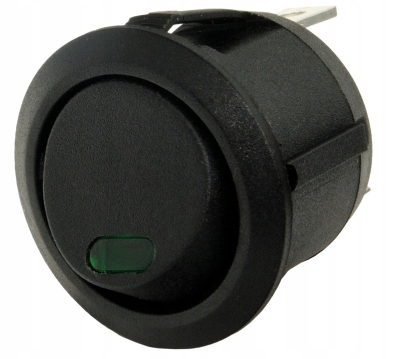PRZEŁĄCZNIK KLAWISZOWY OKRĄGŁY CHWILOWY LED 12V