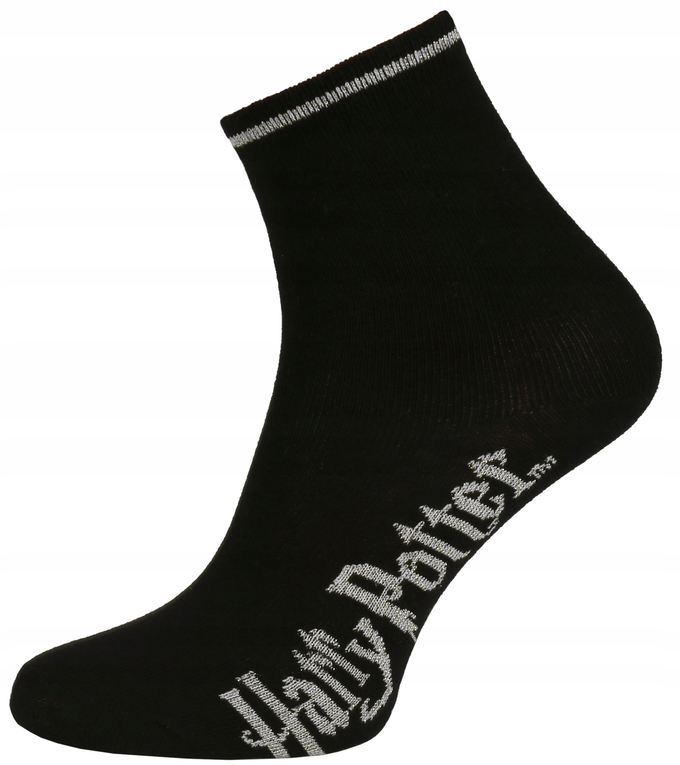 

Czarne skarpetki ze złotym napisem Harry Potter