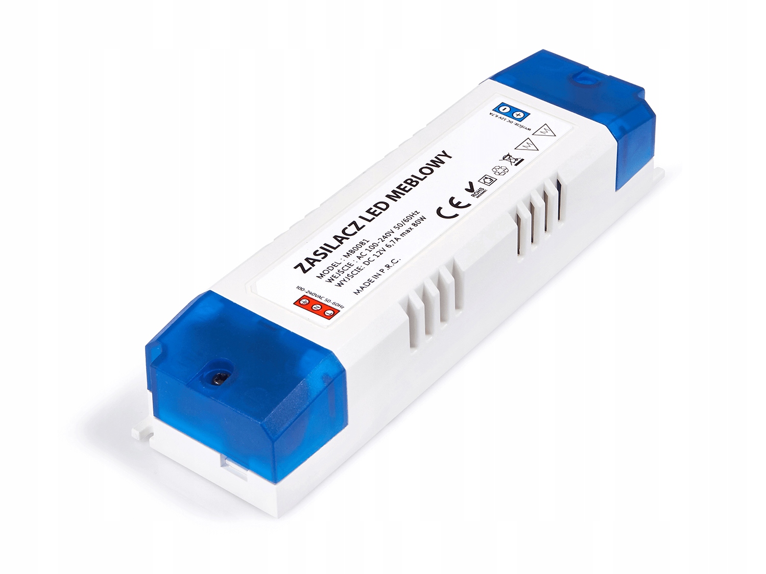 

Zasilacz Meblowy 12V 80W 6.7A IP20