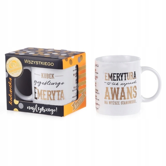 Kubek SZCZĘSLIWEGO EMERYTA Prezent na EMERYTA