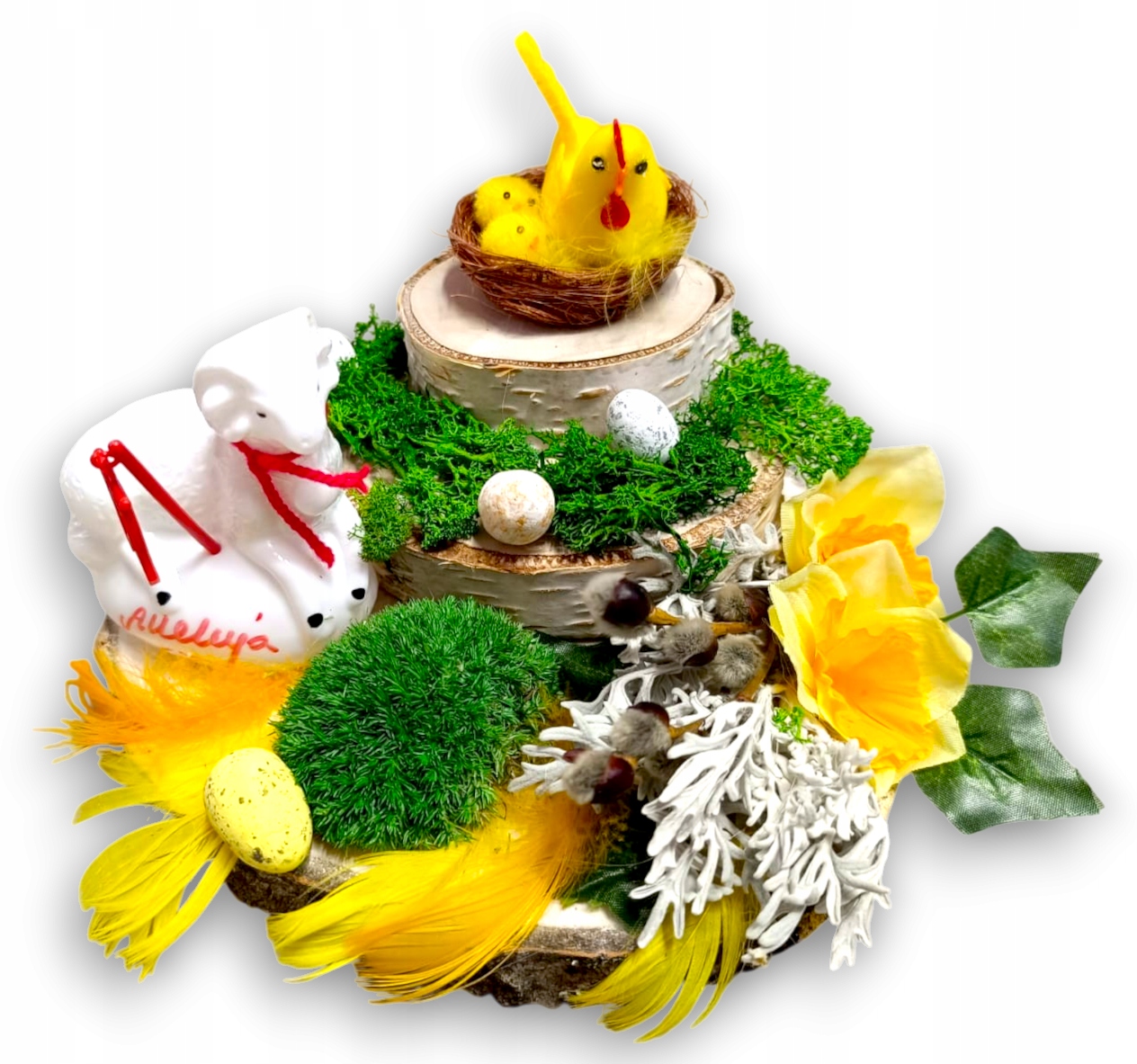 Dekorace ozdoba. Beránek. Kuře. Jarní dekorace domu [W26]
