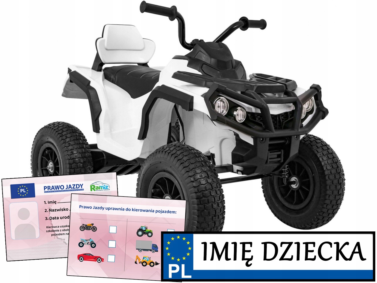 Quad Dla Dzieci kład Atv prawo jazdy Tablica Imienna pomysł