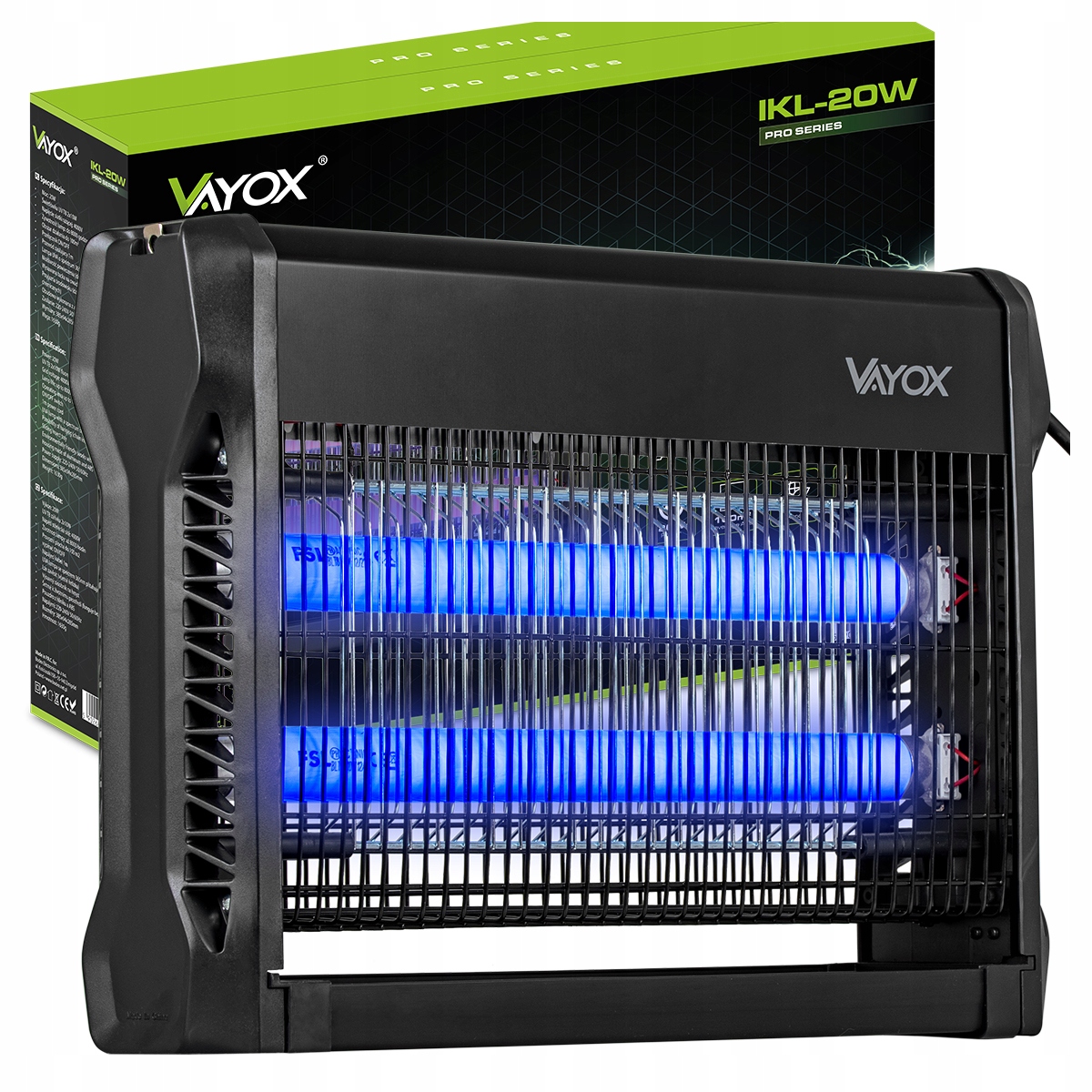 Lampa Owadobójcza Uv Komary Muchy Pułapka Elektryczna Profesjonalna Vayox