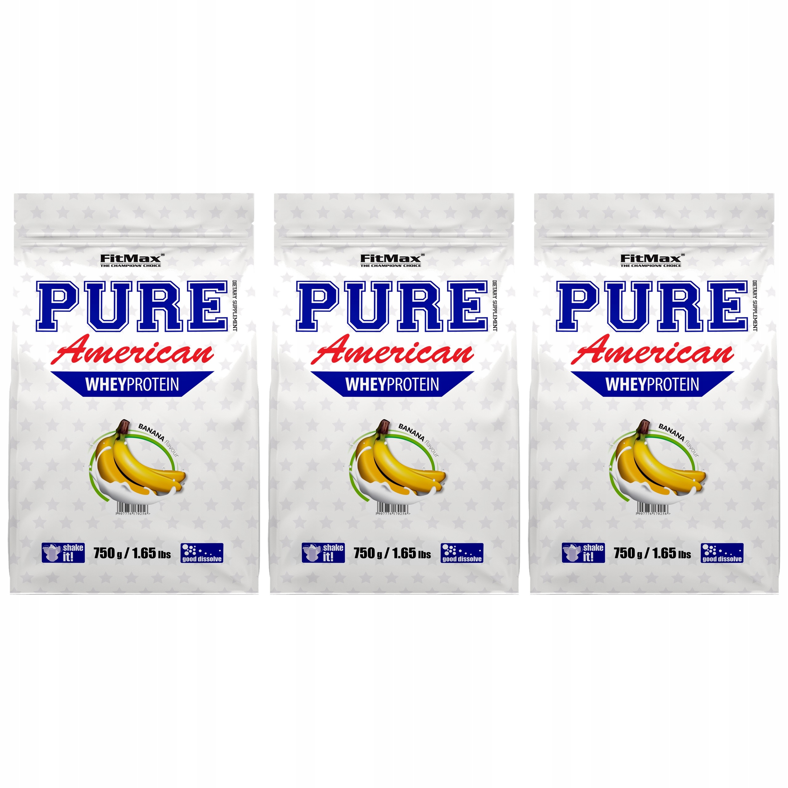 3x Fitmax Pure American 750 g Wpc Protein Koncentrát