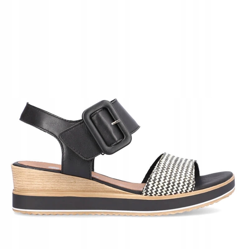 Klasické kotníkové sandály se zapínáním na na suchý zip Remonte D6453-01