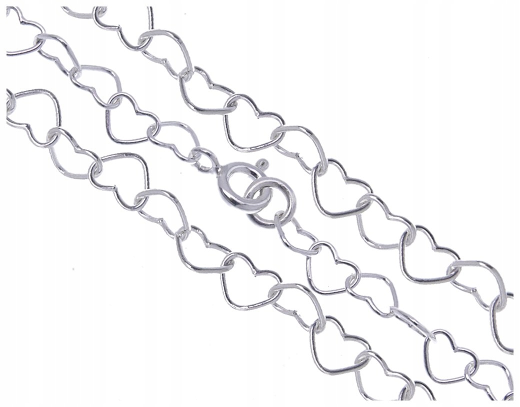 Řetízek Prolamovaným Srdíčkem 5mm Stříbro 925 50cm