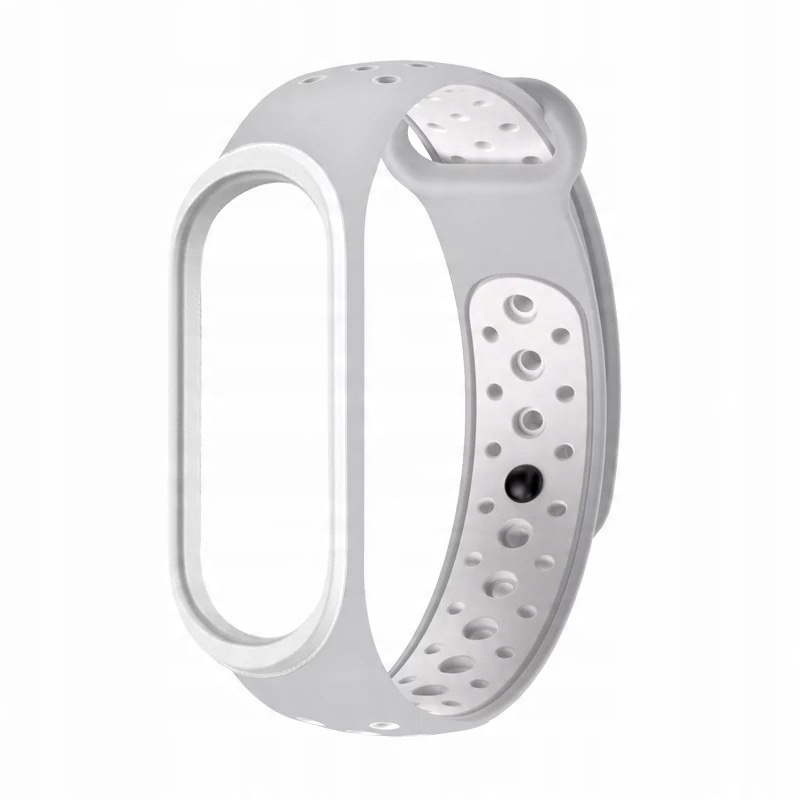 

Pasek Perforowany Do MI Band 3/4 |gray White