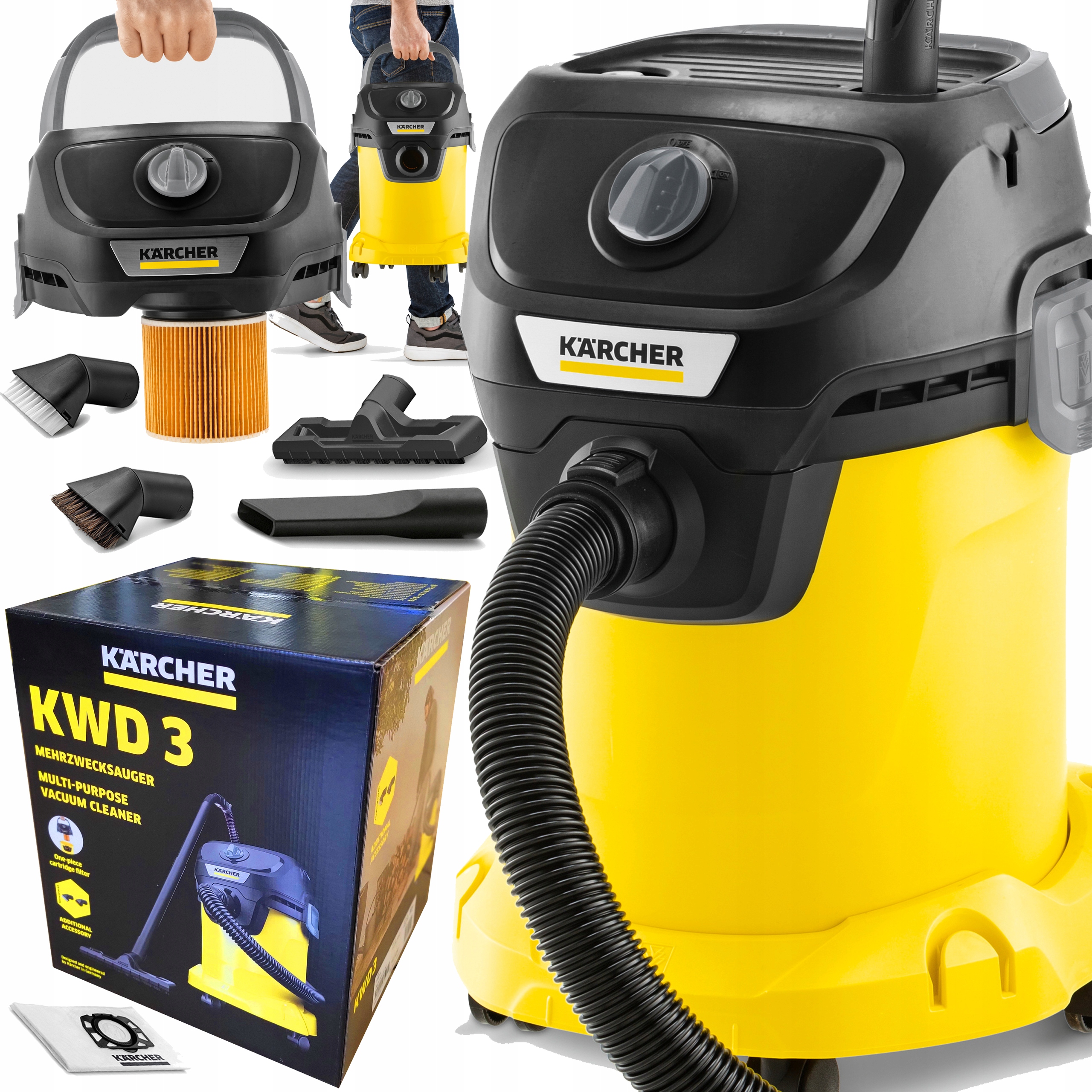 

Odkurzacz Przemysłowy Karcher KWD3 Bezworkowy 2023