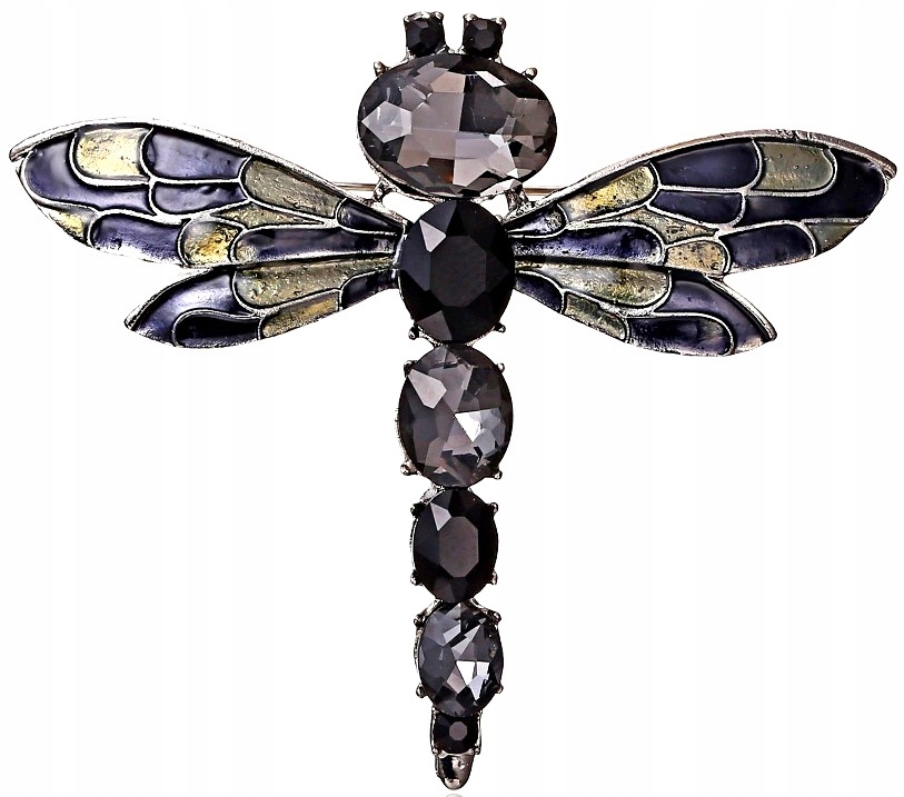 

Broszka damska ważka kryształki pin boho owad