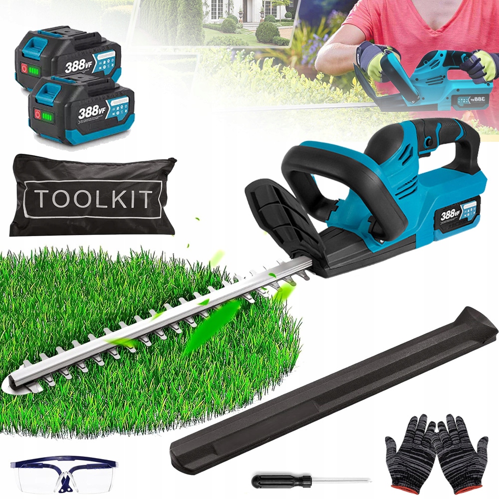 Nożyce Do Cięcia Żywopłotu Nożyce Akumulatorowe 51CM 2X Aku Bezprzewodowy