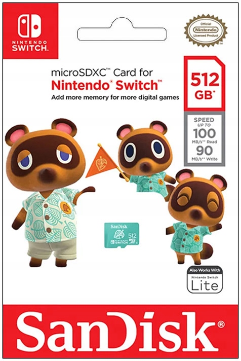 Sandisk Micro Sdxc Card for Nintendo Switch 512GB