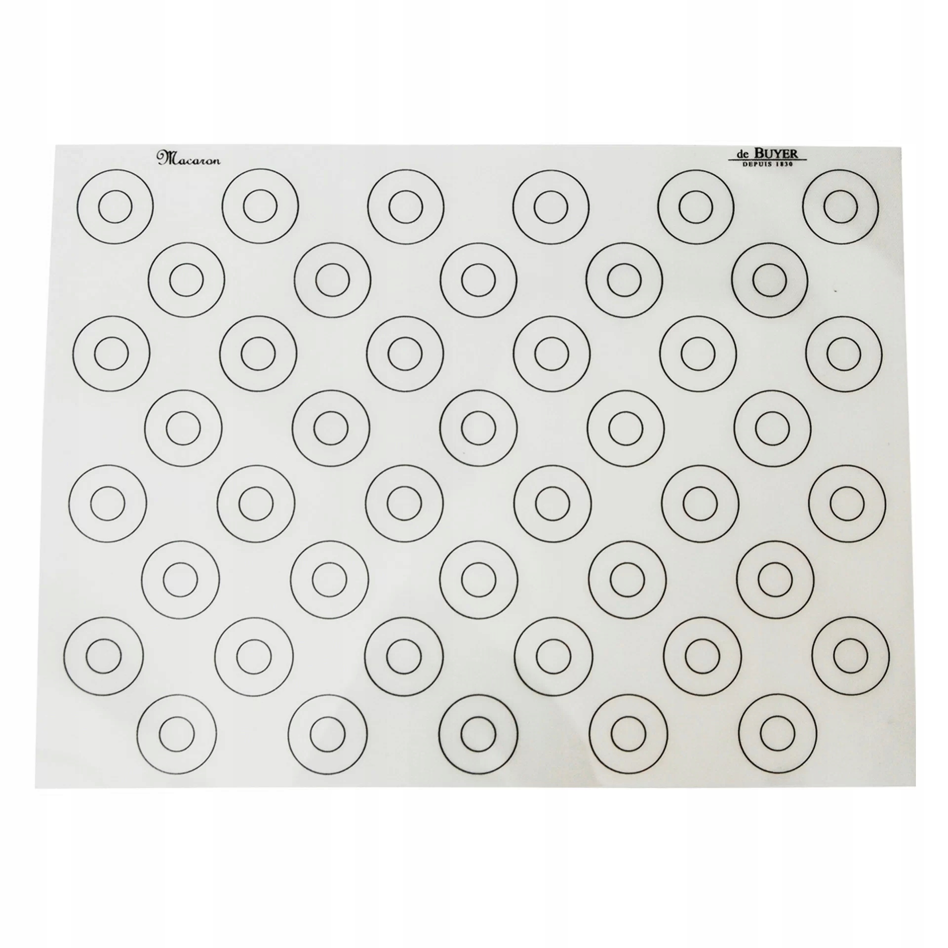 Silikonová podložka s motivem makronek 40 x 30 cm De Buyer