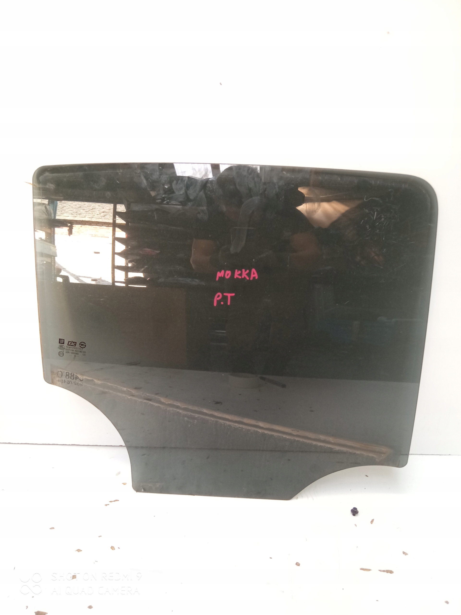OPEL MOKKA window door right rear part 13R CIEMNA