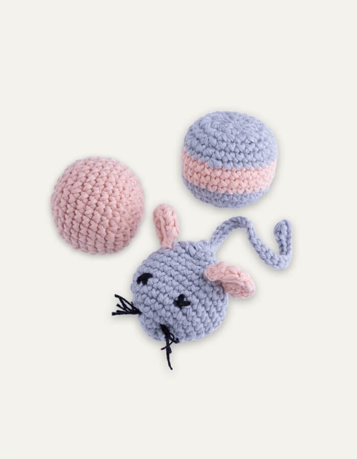 Levně Gato sada s koťátkem Lillabel light grey