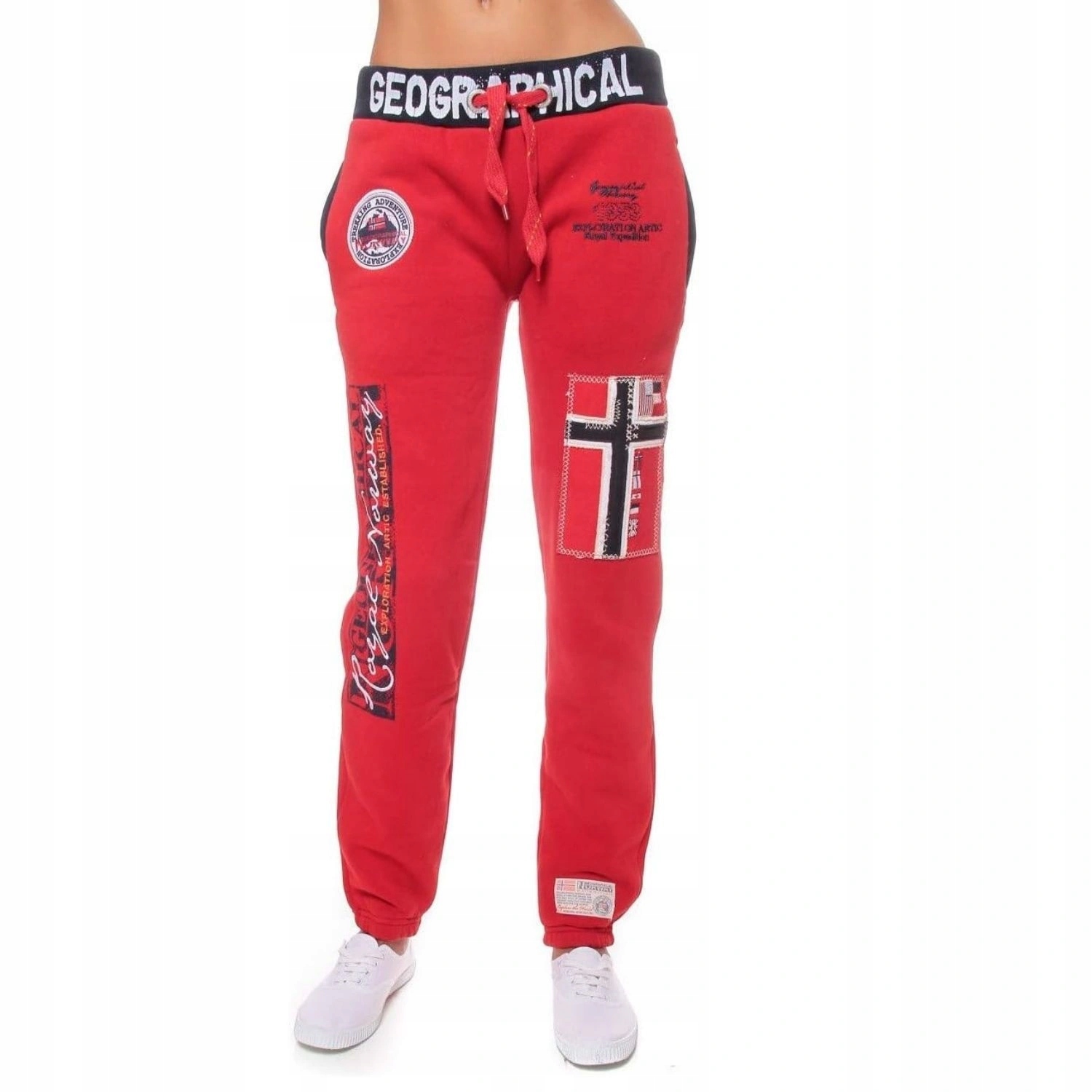 Kalhoty Geographical Norway teplákové joggery, bavlněné, zateplené, velikost vel.