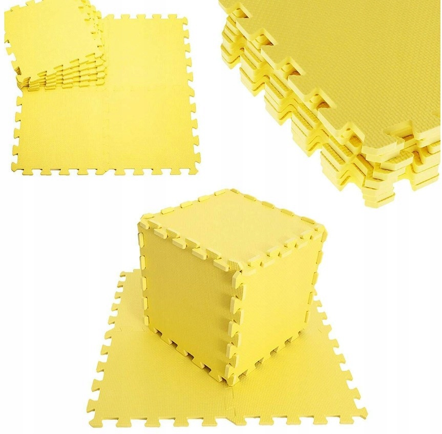 

Mata puzzle Piankowa Eva 60x60 cm żółta 05- 4szt