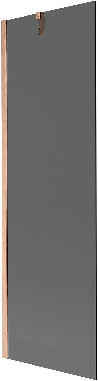 Mexen Next závěs na vanu 1-křídlový 60 x 150 cm, grafit, kartáčovaná měď