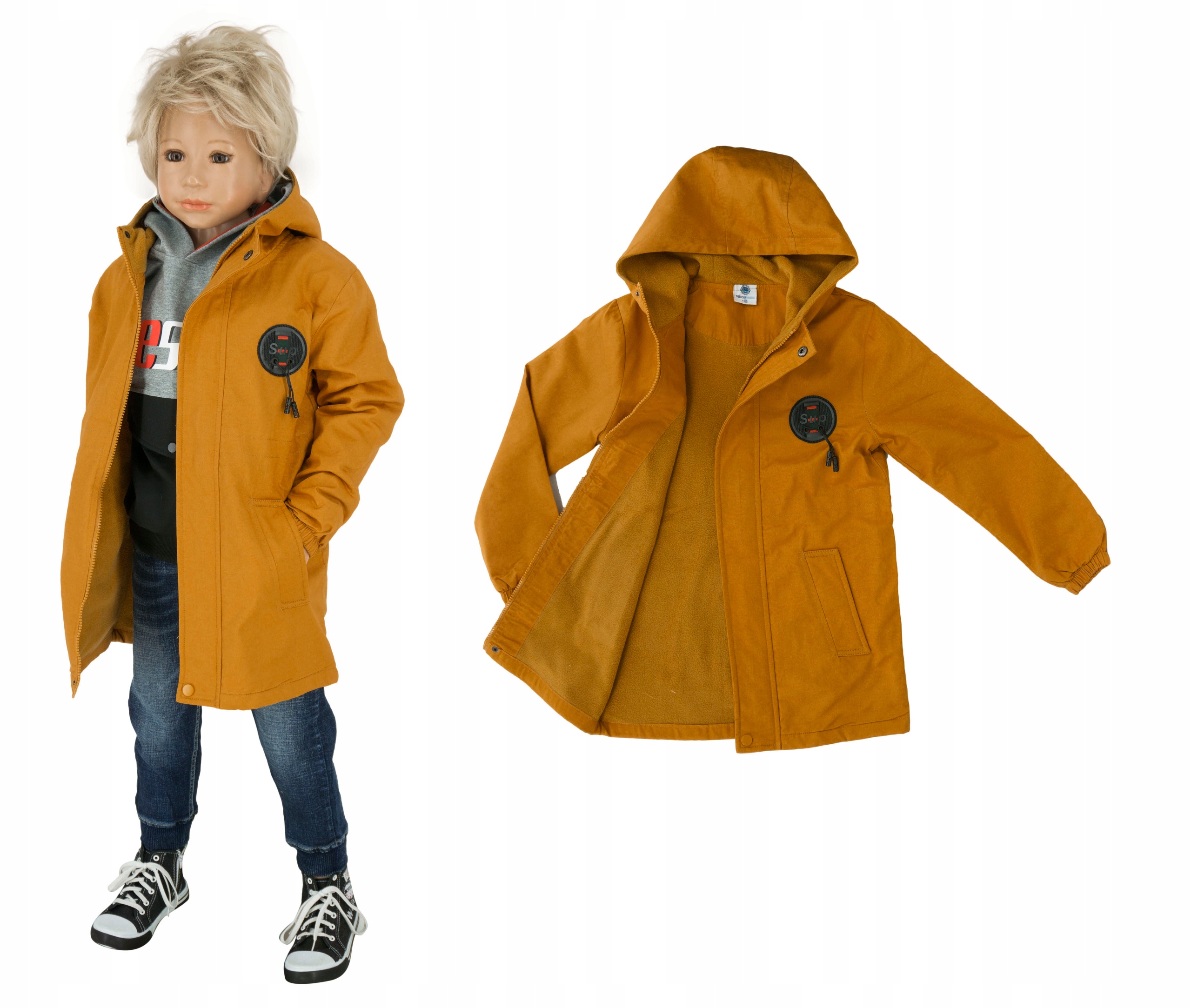 

ZK037 Bawełniana kurtka na polarze parka 134/140