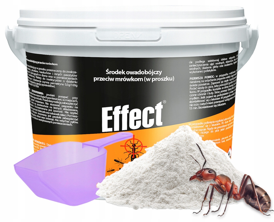 ŚRODEK PRZECIW MRÓWKOM PROSZEK NA MRÓWKI KARALUCHY CAŁE GNIAZDA EFFECT 500G