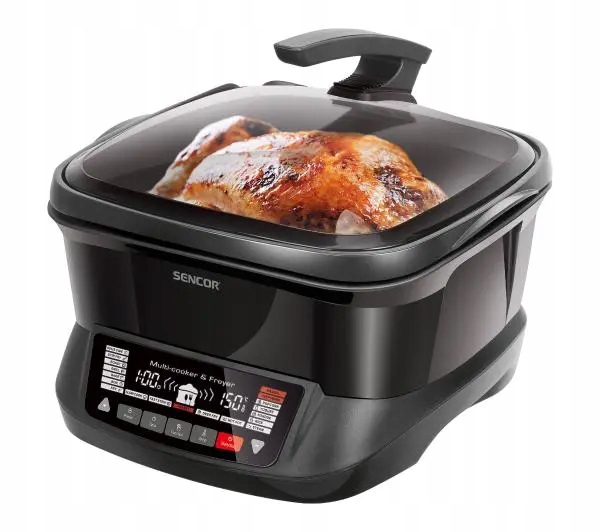 Frytkownica beztłuszczowa Sencor Sfr 9300BK 1800W misa 4,8L Timer Czarna