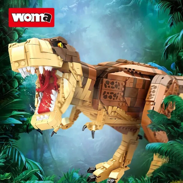 Zestaw Klocki Konstrukcyjnye Dinozaur T-rex Tyrannosaurus Woma 1606EL 74CM!