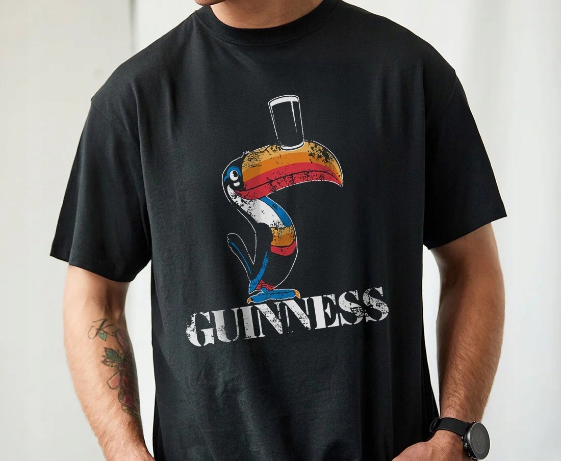 Guinness černé pánské tričko Toucan tukan vel. M A10