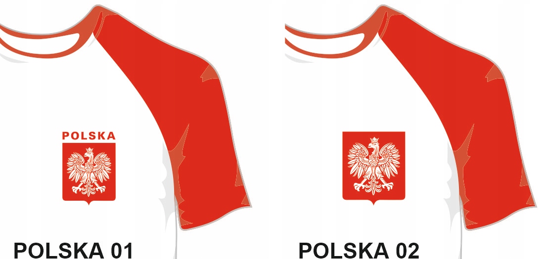 koszulka biało-czerwona + Twój nadruk - L Materiał dominujący bawełna