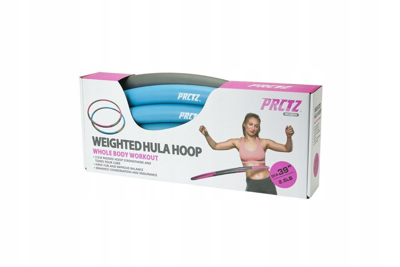 Hula hop klasyczne PRCTZ 100 cm odcienie niebieskiego