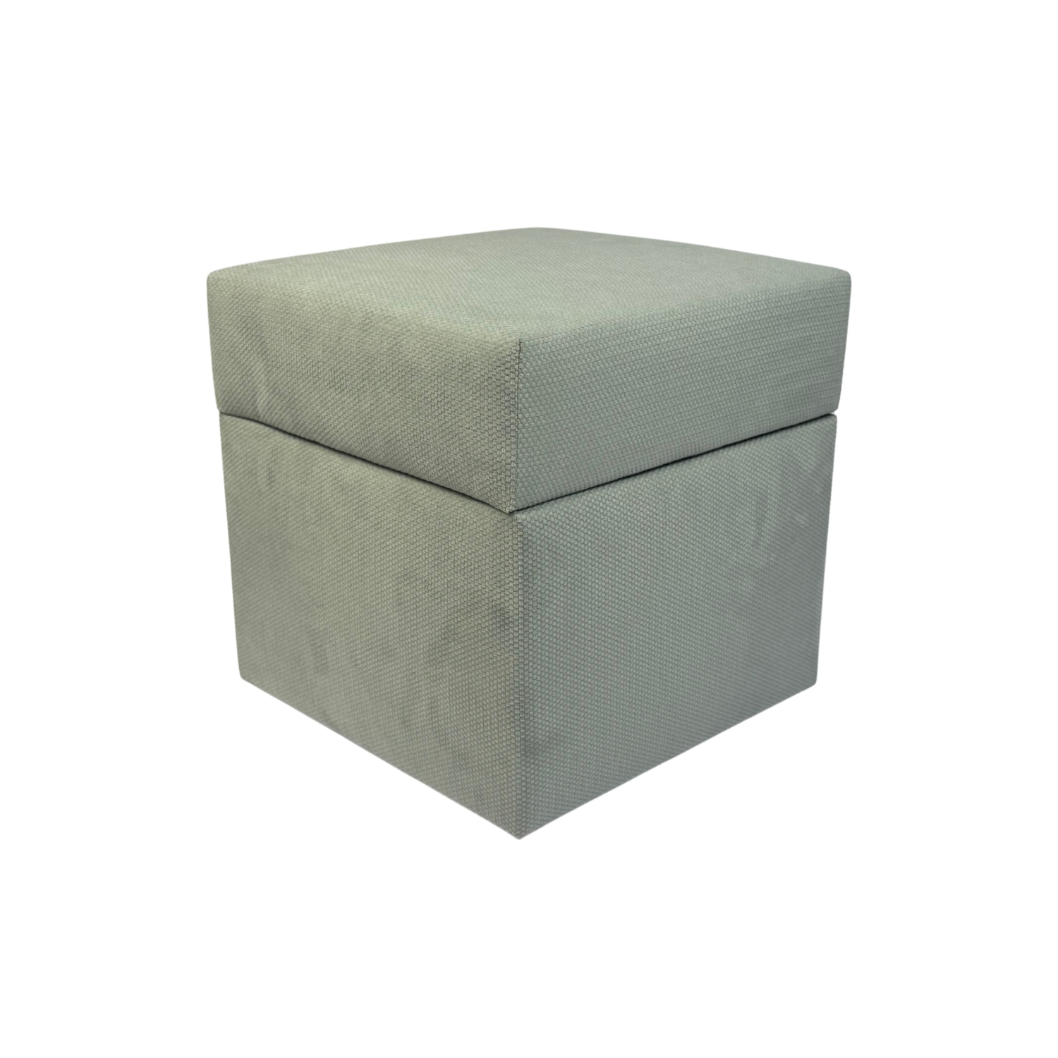 Taburet čtvercová, otevíratelná z makalu, jemný plyš s výstupky, světle šedá