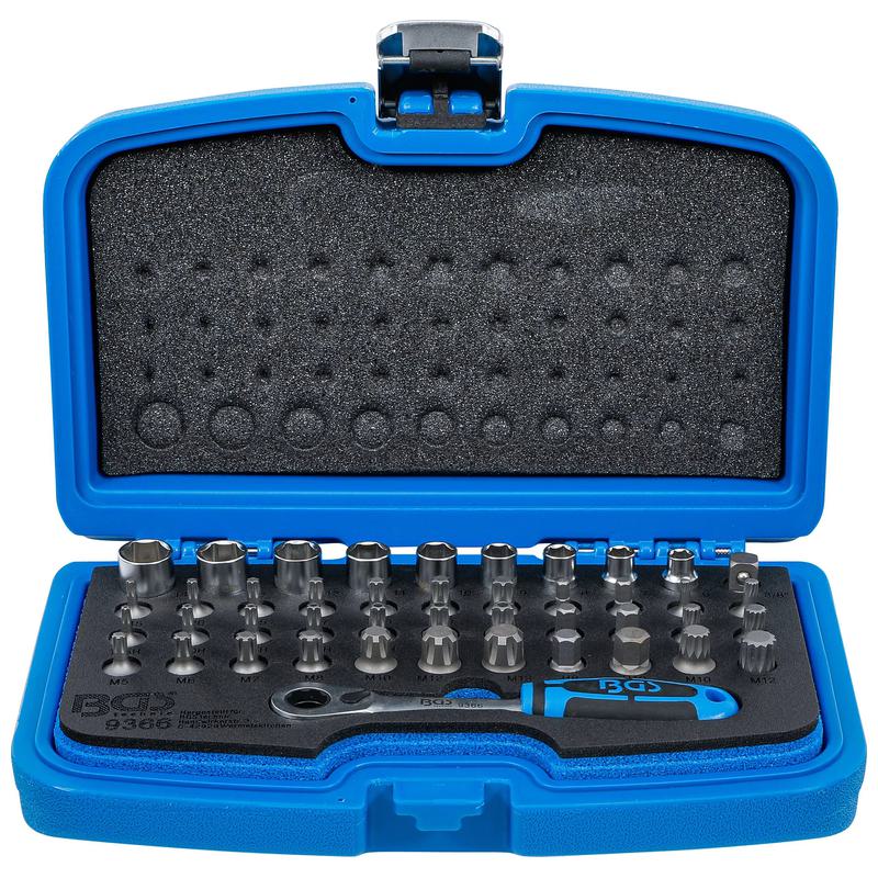Sada priechodných bitov a nástrčných kľúčov 44 ks Bgs 9366