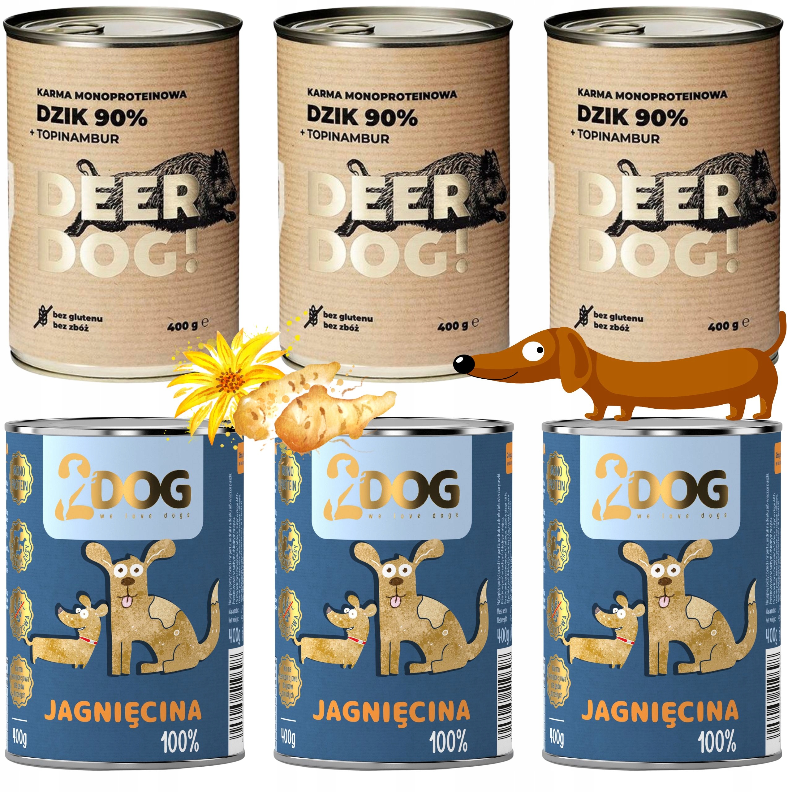 Levně Vlhké Krmivo Pro Psa Divočáka 400 G 100% Bezobilné Monoproteinové Jehněčí Maso